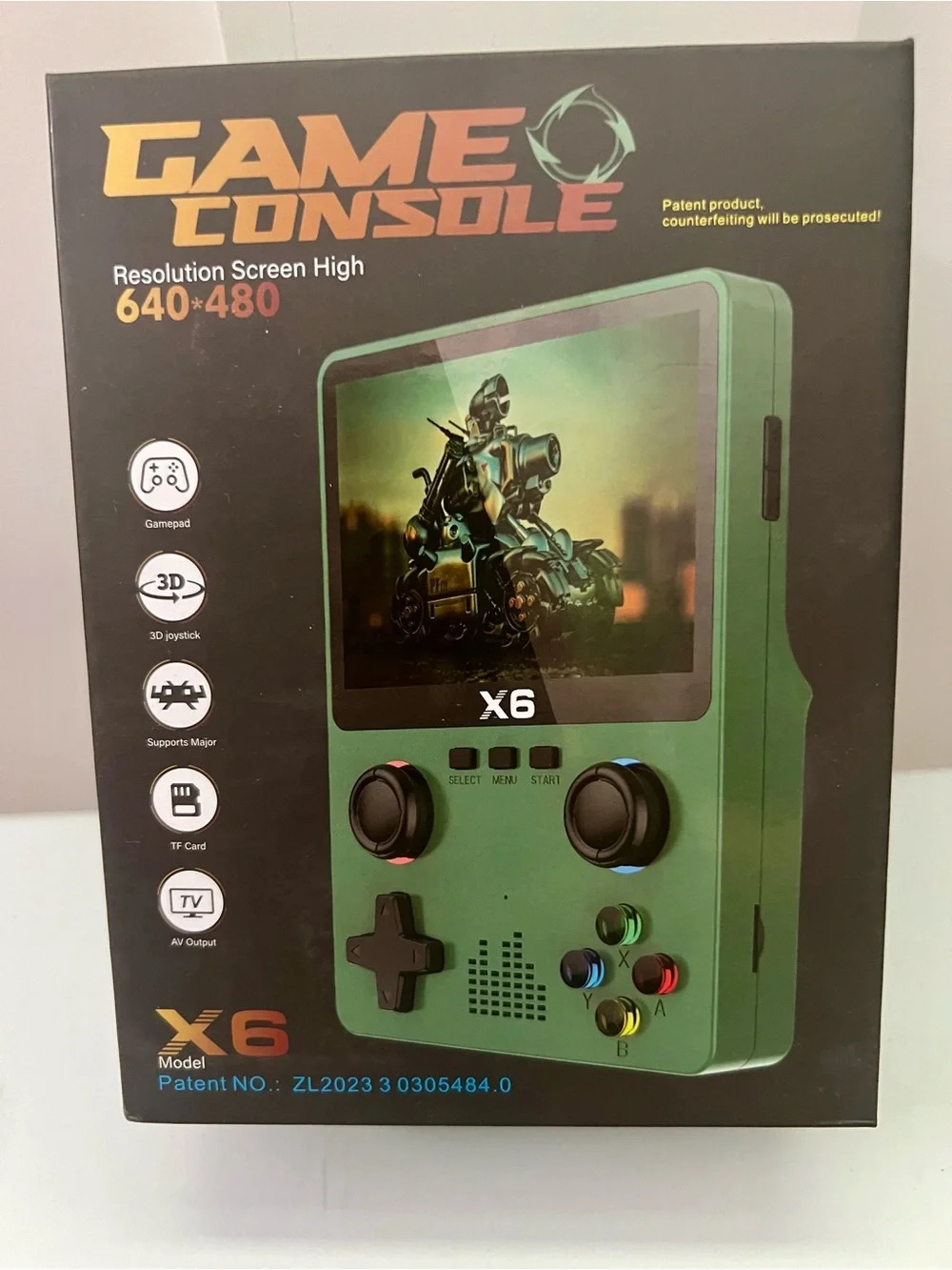 Handheld X6 w/Double Rocker Super HD Thousands of Classic Arcade Games (Blk).